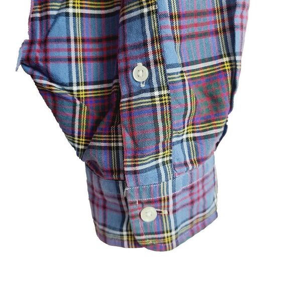 Polo Ralph Lauren Shirt 3XB Blue Purple Plaid 100% Cotton Button Front Collared - Picture 6 of 10